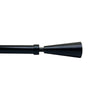 Versailles - Sculpted Cone Finial Curtain Rod Set, Adjustable Length, Black (2 Sizes Available) - - Mounts For Less
