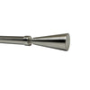 Versailles - Sculpted Cone Finial Curtain Rod Set, Adjustable Length, Silver (2 Sizes Available) - - Mounts For Less