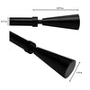 Versailles - Sculpted Cone Finial Curtain Rod Set, Adjustable Length, Silver (2 Sizes Available) - - Mounts For Less