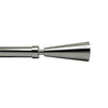 Versailles - Sculpted Cone Finial Curtain Rod Set, Adjustable Length, Silver (2 Sizes Available) - - Mounts For Less