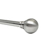 Versailles - Sculpted Globe Finial Curtain Rod Set, Adjustable Length, Silver (2 Sizes Available) - - Mounts For Less