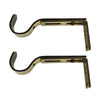 Versailles - Set of 2 Curtain Brackets, Adjustable Projection between 4" to 5.5", Brass - - Mounts For Less