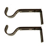 Versailles - Set of 2 Curtain Brackets, Adjustable Projection between 4" to 5.5", Brown - - Mounts For Less