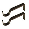 Versailles - Set of 2 Curtain Brackets, Adjustable Projection between 4" to 5.5", Brown - - Mounts For Less