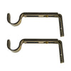 Versailles - Set of 2 Curtain Brackets, Adjustable Projection between 4" to 6", Brass - - Mounts For Less