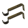 Versailles - Set of 2 Curtain Brackets, Adjustable Projection between 4" to 6", Brass - - Mounts For Less