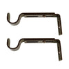 Versailles - Set of 2 Curtain Brackets, Adjustable Projection between 4" to 6", Brown - - Mounts For Less