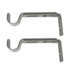 Versailles - Set of 2 Curtain Brackets, Adjustable Projection between 4" to 6", Silver - - Mounts For Less