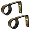 Versailles - Set of 2 Curtain Brackets, Set of 2 Curtain Rod Brackets, Wall or Ceiling Installation, Bronze - - Mounts For Less