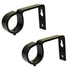 Versailles - Set of 2 Curtain Rod Brackets, Wall or Ceiling Installation, Brown - - Mounts For Less