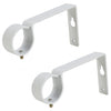 Versailles - Set of 2 Curtain Rod Brackets, Wall or Ceiling Installation, White - - Mounts For Less