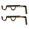 Versailles - Set of 2 Double Wall Brackets for Curtain Rod, Bronze - - Mounts For Less