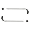 Versailles - Set of 2 Swivel Curtain Arms, Adjustable Length, Black (Available in 2 Sizes) - - Mounts For Less