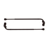 Versailles - Set of 2 Swivel Curtain Arms, Adjustable Length, Coffee (Available in 2 Sizes) - - Mounts For Less