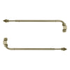 Versailles - Set of 2 Swivel Curtain Arms, Adjustable Length, Pewter (Available in 2 Sizes) - - Mounts For Less