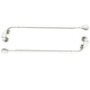 Versailles - Set of 2 Swivel Curtain Arms, Adjustable Length, White (Available in 2 Sizes) - - Mounts For Less