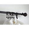 Versailles - Set of 7 Curtain Clip Rings, Made of Steel, Brown - - Mounts For Less