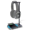 Xtreme - Headphone Stand with Built-in Wireless Phone Charger, Black - - Mounts For Less