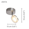 Xtricity - 1 Head Ceiling Light with Integrated LED, 5.90 '' Width, From Anita Collection, Nickel - 76-5-90081 - Mounts For Less