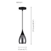 Xtricity - 1 Light Pendant, 4.7'' Width, From the Repley Collection, Black - 76-5-90257 - Mounts For Less