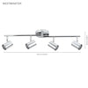 Xtricity - 4 Heads Ceiling Light, 24.64 '' Width, From The Westminster Collection, Chrome - 76-5-90070 - Mounts For Less