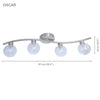 Xtricity - 4 Heads Ceiling Light, 26.3 '' Width, From The Oscar Collection, Silver - 76-5-90080 - Mounts For Less