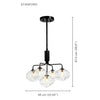 Xtricity - 5 Light Pendant, 22.04 '' Width, From Stanford Collection, Black - 76-5-90122 - Mounts For Less
