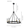 Xtricity - 6-Light Pendant, 28.3'' Width, From the WestGate Collection, Black - 76-5-90251 - Mounts For Less