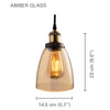 Xtricity - Amber Glass Pendant Light, LED Bulb Included, From the Old Fashioned Collection - 76-4-80401 - Mounts For Less