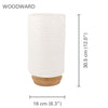 Xtricity - Cylindrical Table Lamp, 6.29 '' x 12 '', From the WoodWard Collection, White - 76-1-69065 - Mounts For Less