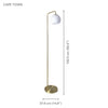 Xtricity - Floor Lamp, Height of 59.2'', From the Cape Town Collection, White and Gold - 76-5-90231 - Mounts For Less