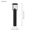 Xtricity - Garden Lamp, Height of 31.5'', From the Kansas Collection, Black - 76-5-90259 - Mounts For Less