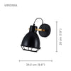 Xtricity - Indoor Wall Light, 9.6 '' Width, From The Virginia Collection, Black - - Mounts For Less