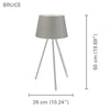 Xtricity - Modern Table Lamp, 19.7" Height, From the Bruce Collection, Gray - 76-5-90272 - Mounts For Less