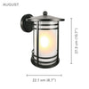Xtricity - Outdoor Wall Light, 10.74 '' Height, August Collection, Black - 76-5-90020 - Mounts For Less