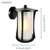 Xtricity - Outdoor Wall Light, 10.74 '' Height, From The Candice Collection, Black - 76-5-90019 - Mounts For Less
