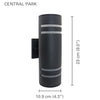 Xtricity - Outdoor Wall Light, 12.99 '' Height, From Central Park Collection, Black Aluminum - 76-5-90191 - Mounts For Less
