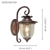 Xtricity - Outdoor Wall Light, 16.5'' Height, From the Dorchester Collection, Brown - 76-5-90268 - Mounts For Less