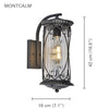 Xtricity - Outdoor Wall Light, 16.5'' Height, From the Montcalm Collection, Black - 76-5-90265 - Mounts For Less