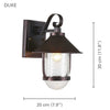 Xtricity - Outdoor Wall Light, Height 11.81 '', From Duke Collection, Black - 76-5-90051 - Mounts For Less