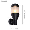 Xtricity - Outdoor Wall Light, Height 14.17 '', From The Graham Collection, Black - 76-5-90054 - Mounts For Less