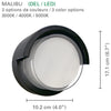 Xtricity - Outdoor Wall Light with Integrated LEDs, 4'' Diameter, From the Malibu Collection, Black - 76-5-90262 - Mounts For Less