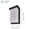 Xtricity - Outdoor Wall Light with Integrated LEDs, 8'' Height, From the Viva Collection, Black - 76-5-90242 - Mounts For Less