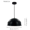 Xtricity - Pendant, 14.17" Width, From the Trebecca Collection, Black - 76-5-90275 - Mounts For Less