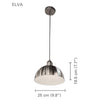 Xtricity - Pendant Light, 10'' Width, From the Elva Collection, Silver - 76-5-90226 - Mounts For Less