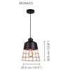 Xtricity - Pendant Light, 10 '' Width, From the Monaco Collection, Black and Copper - 76-5-90162 - Mounts For Less