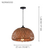 Xtricity - Pendant Light, 10.62 '' Width, From The Norwood Collection, Brown - 76-5-90171 - Mounts For Less