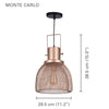 Xtricity - Pendant Light, 11.2 '' Width, From the Monte Carlo Collection, Bronze - 76-5-90163 - Mounts For Less