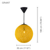 Xtricity - Pendant Light, 11.81 '' Width, From Grant Collection, Yellow - 76-5-90146 - Mounts For Less