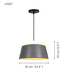 Xtricity - Pendant Light, 13.77 '' Width, From the Jazzi Collection, Gray - 76-5-90118 - Mounts For Less